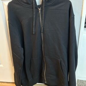 Black Men's Zip-Up Hoodie